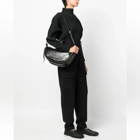 LANCEL Black Leather Origami Bag - Picture 2 of 3